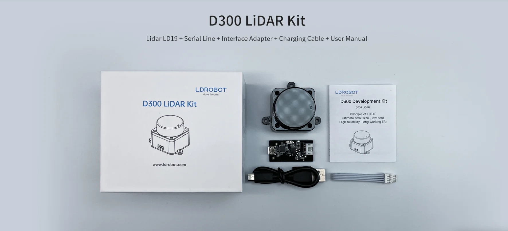 LDROBOT D500 Lidar-Kit TOF Laser-Radar Lidar-Scanner 360° ° 60000Lux unterstützt ROS1 und ROS2 für den Innen- und Außenbereich (C1) – Detail 5