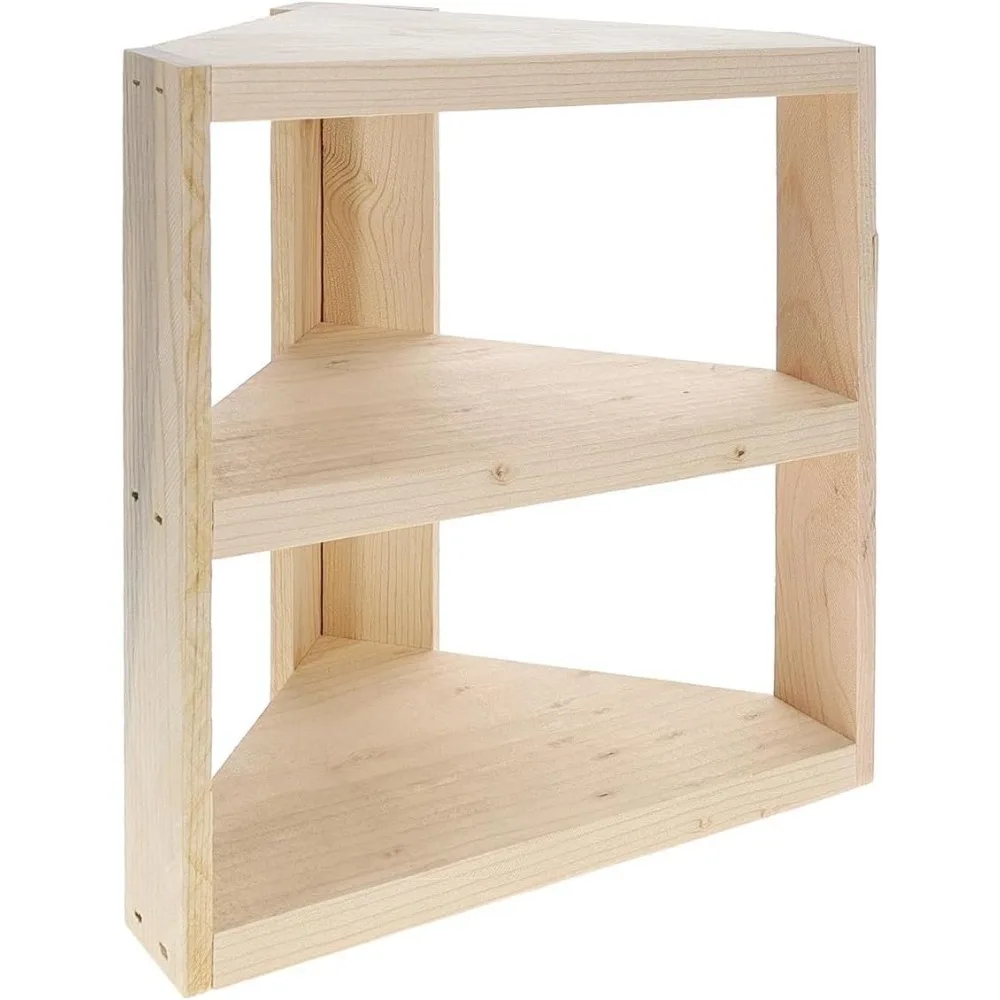 

Leisure Arts Wood Corner Shelf Open Sides - Perfect for Stylish Organization with Corner Shelves Wall Mounted, Wall Shelf, and S