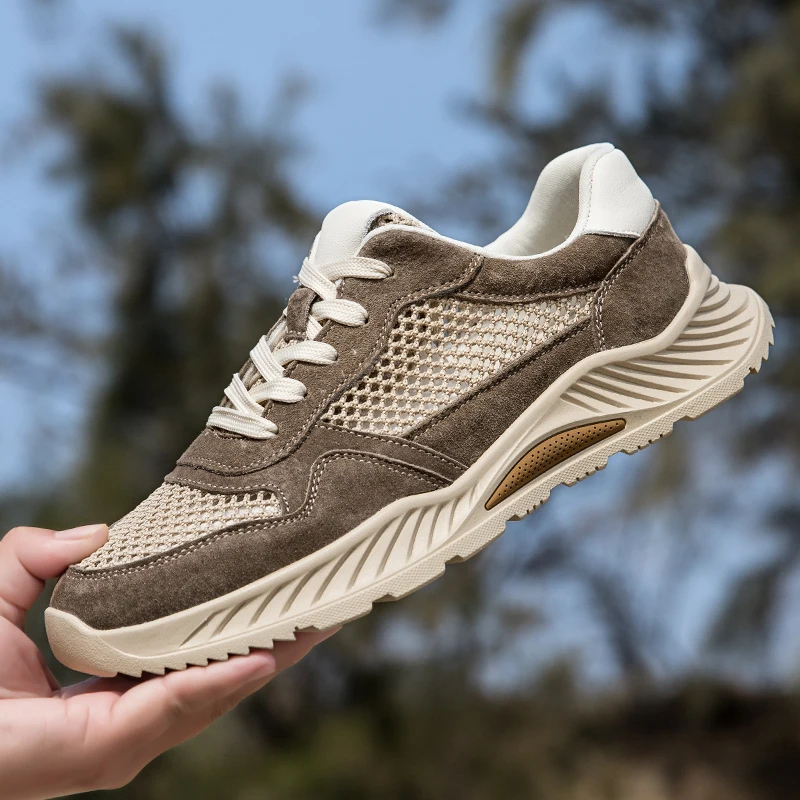 

Large Size Men's Shoes 2026 New Summer Breathable Thin Hollow-Out 46 Casual Sports Outdoor Hiking Shoes for Men