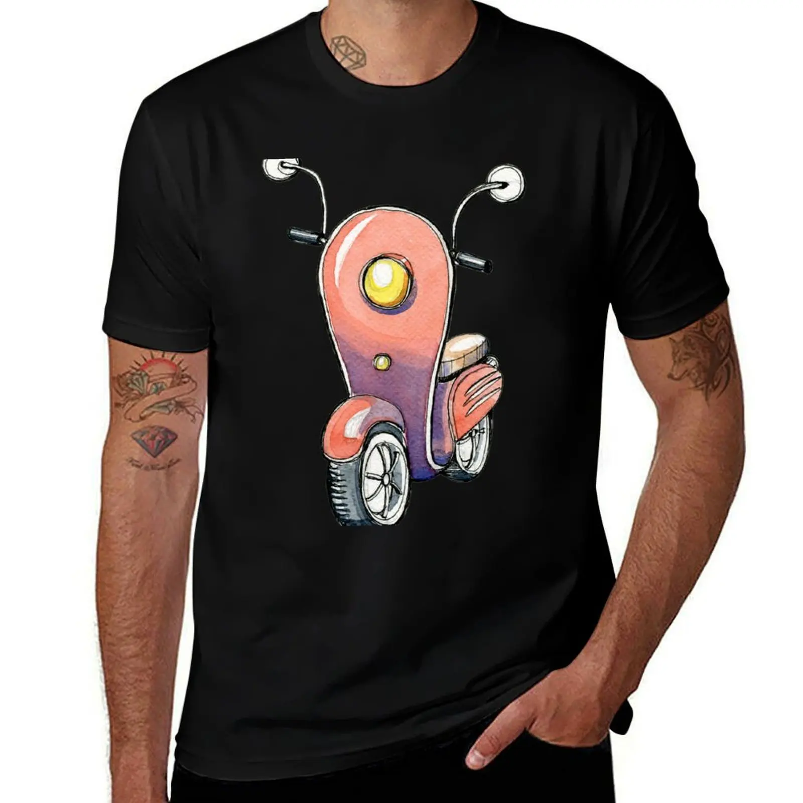 

Red scooter T-Shirt Soft Anti-Shrink Cotton Tee