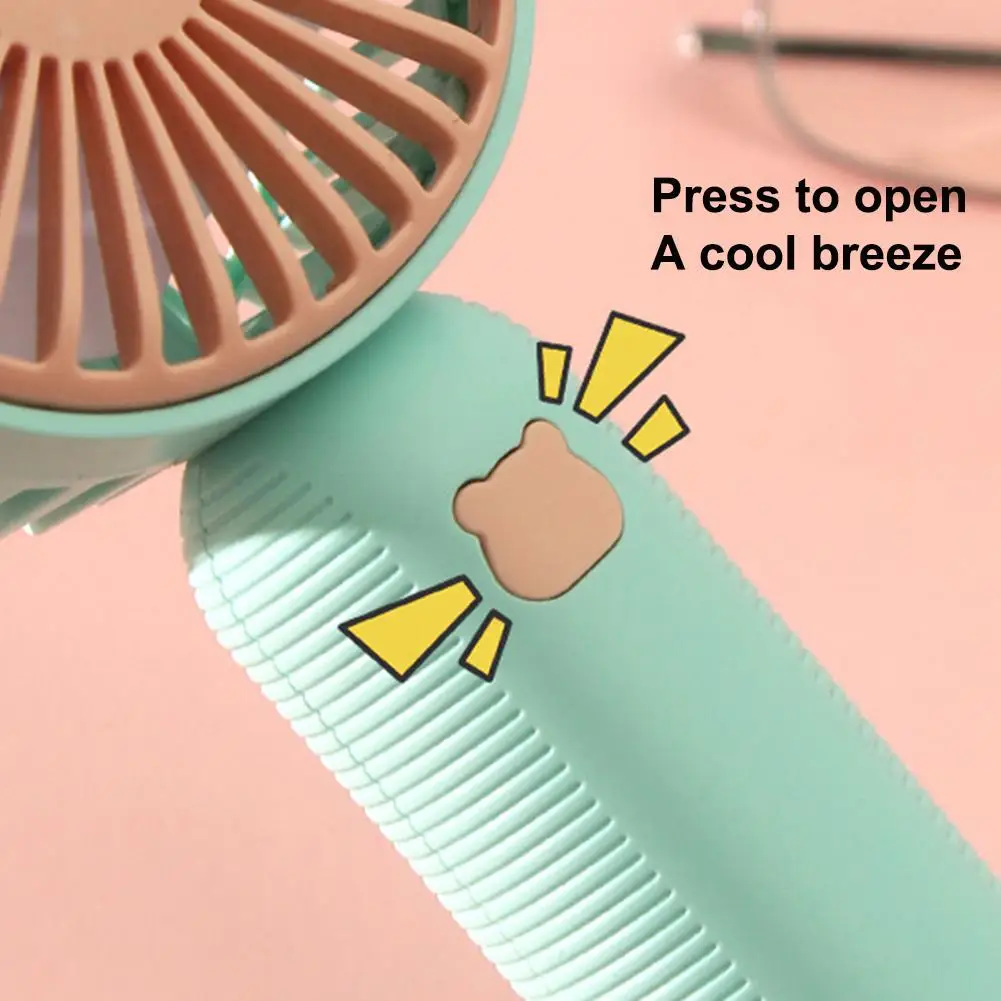 400 Mah يده مروحة صغيرة USB الكرتون المحمولة جيب شحن مروحة خارجية 16*7.5 سنتيمتر مكيف هواء متنقل أدوات في الهواء الطلق