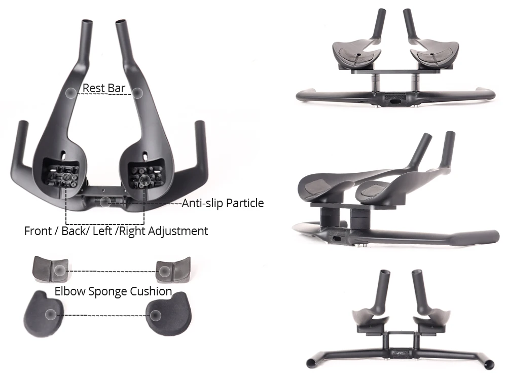 VeloBuild-Guidon résistant à la montre en fibre de carbone, LeicBar 15
