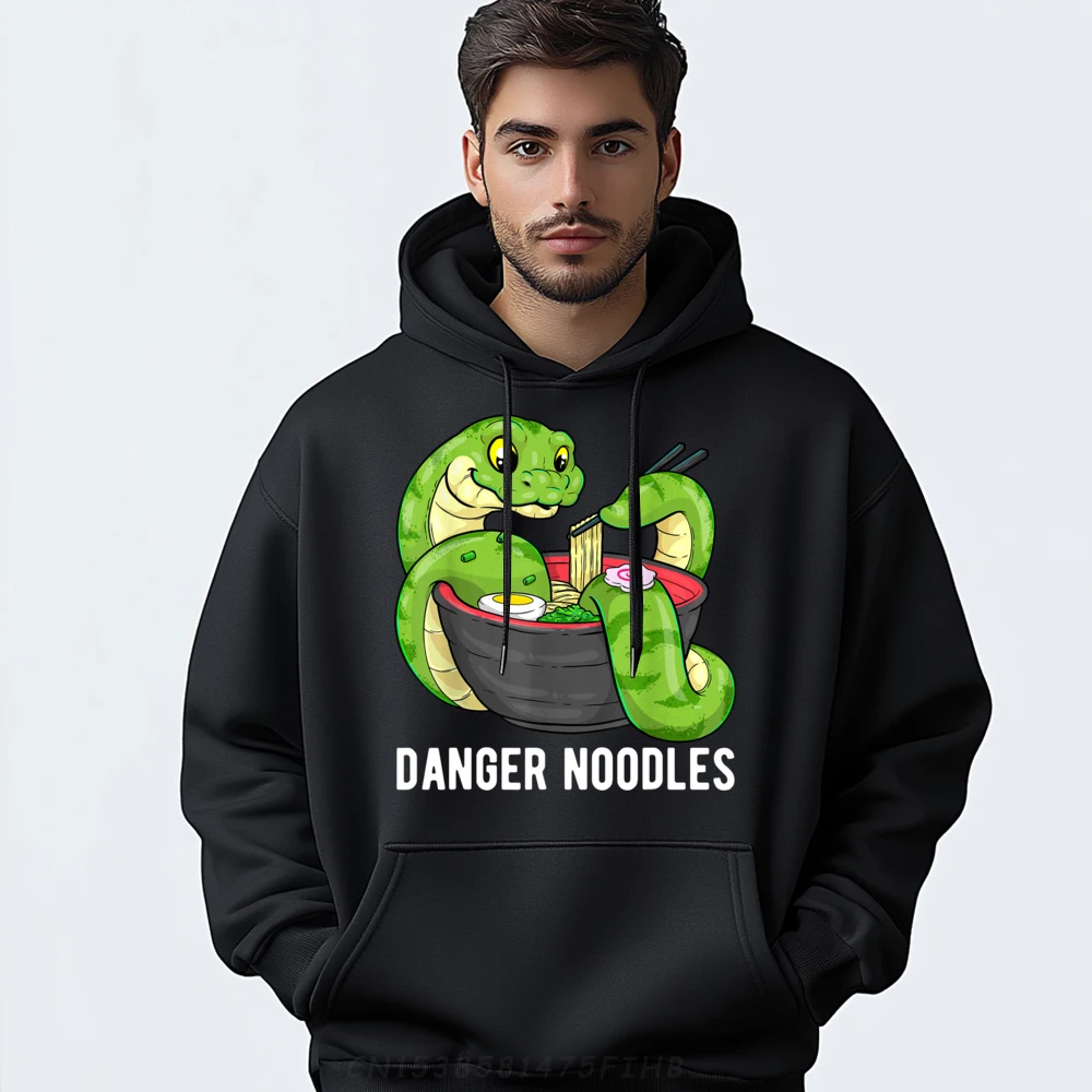 

Danger Noodles Snake Ramen Noodle Rattlesnake Luxury Hoodies Men High Quality SOFT Tops Design