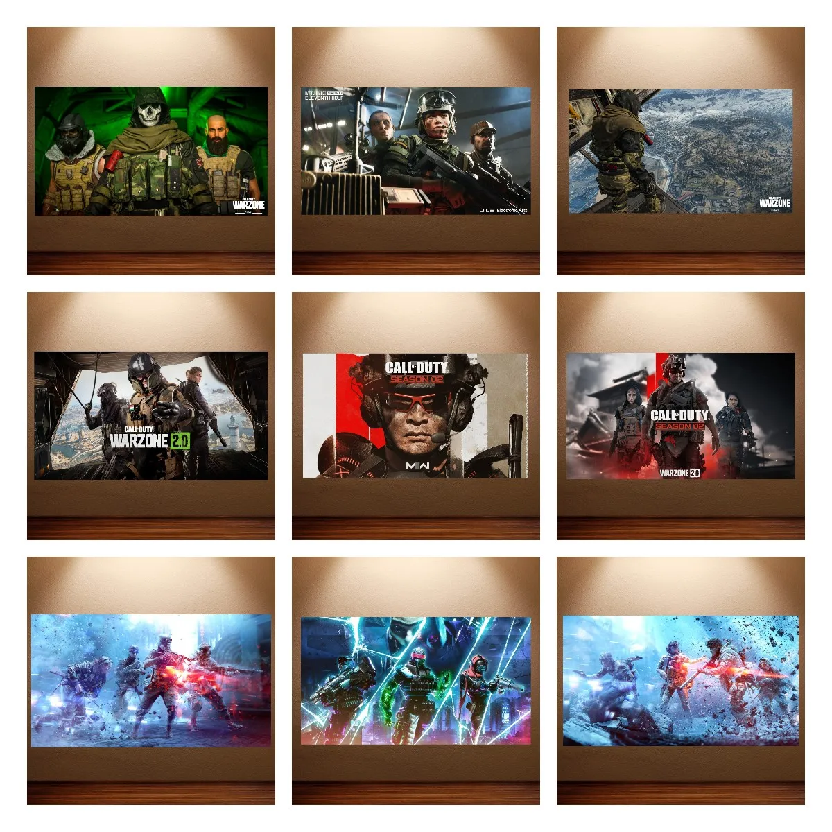 Call of Duty Poster Call of Duty Modern Warfare 2 Warzone Game Poster Canvas Wall Art Paintings Game Room Wall Decor home decor