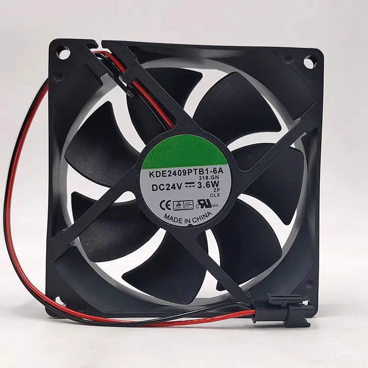 1PC New KDE2409PTB1-6A 90*90*25mm DC24V 3.6W Inverter Cooling Fan 2Pin