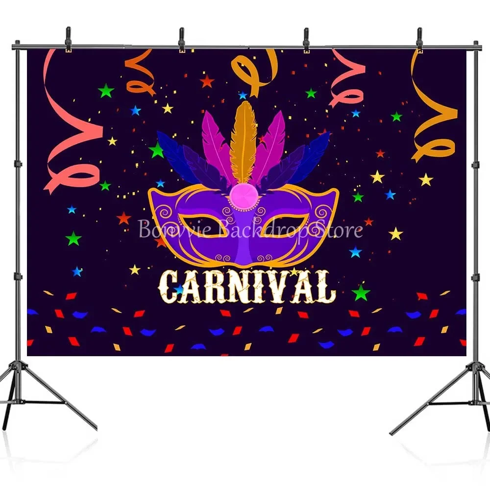 Bonvvie Mardi Gras زينة خلفية صورة راية قناع تنكر كرنفال حفلة عيد ميلاد خلفية التصوير الدعائم الاستوديو