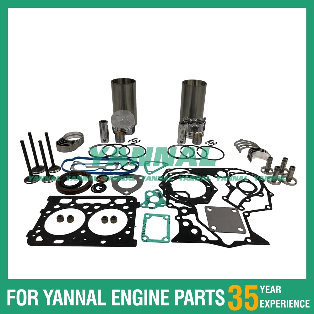 

Z602 Overhaul Rebuild Kit For Kubota Piston Rings Cylinder Liner Full Gasket Set W Valves Guides Engine Parts