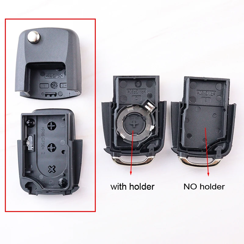 เคสกุญแจรีโมทรถยนต์สำหรับ Volkswagen/VW MK6 Polo Bora Beetle Tiguan Passat Caddy Jetta Eos Scirocco MK4 Golf 5 6 Passat Touran