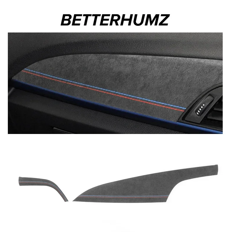 Made of Alcantara For BMW F20 F21 F22 F23 Car Interior Dashboard Panel Instrument Trim Cover M Performance Sticker Accessories