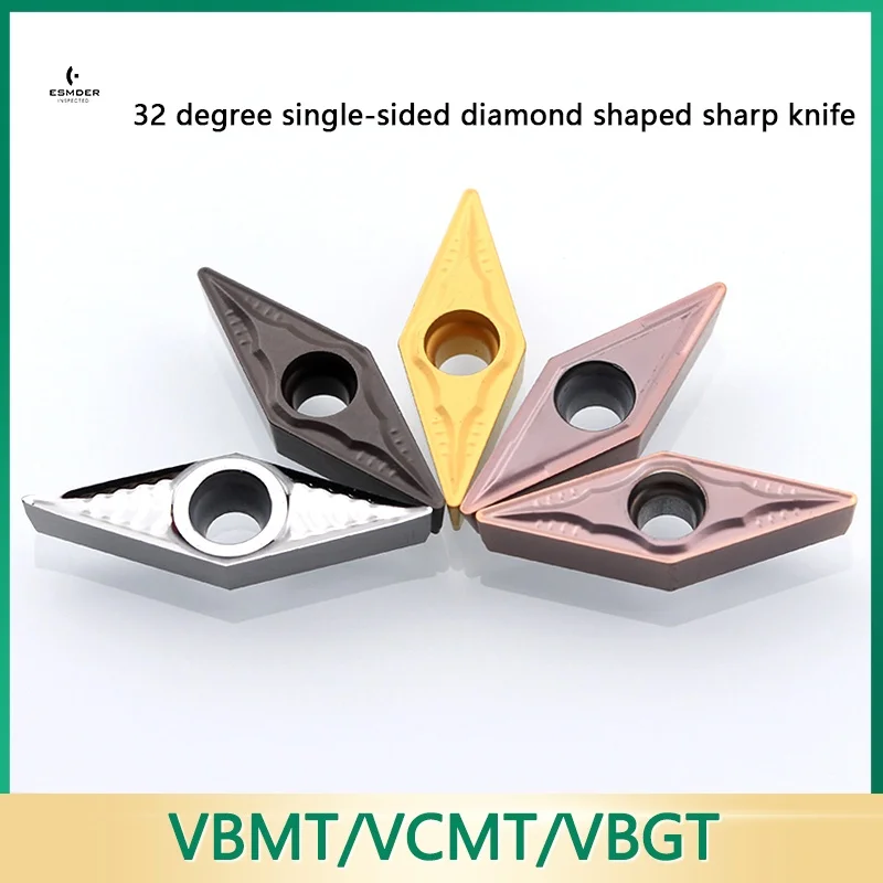 

VBGT110302/110304/160402/160404 VBMT110304/110308/160404/160408 AK/GC/LC/MV Твердосплавные вставки с ЧПУ Токарные инструменты для токарных станков для P M AL