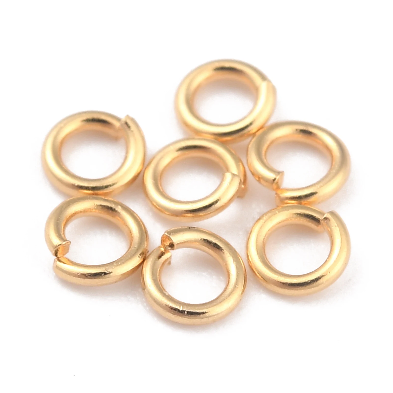 300/500pcs Rack Plating Brass Jump Rings 3/4/5/6/7/8/10mm Open Jump Rings Golden Silver Color Metal Findings DIY Jewelry Making