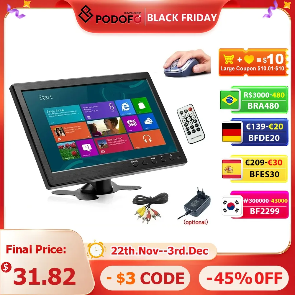 Podofo LCD HD Monitor Portable 10.1