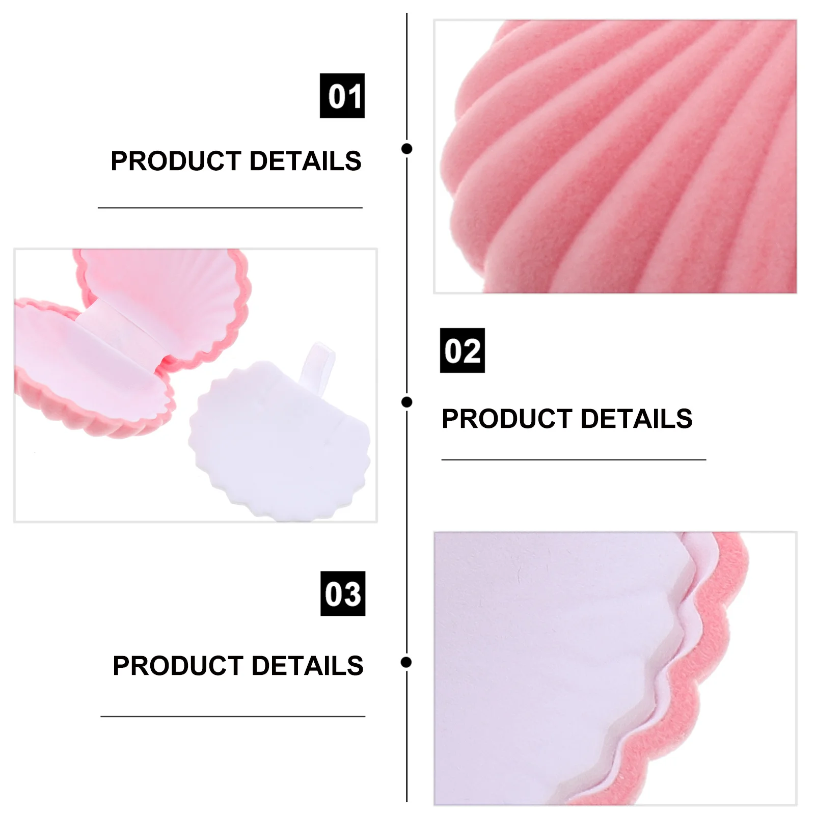 กล่องเก็บเครื่องประดับรูปทรงเปลือกหอย 2 ชิ้น วัสดุกำมะหยี่อย่างดี ทนทาน สำหรับจัดเก็บสร้อยคอ กำไล แหวน กล่องใส่เครื่องประดับสำหรับเดินทาง