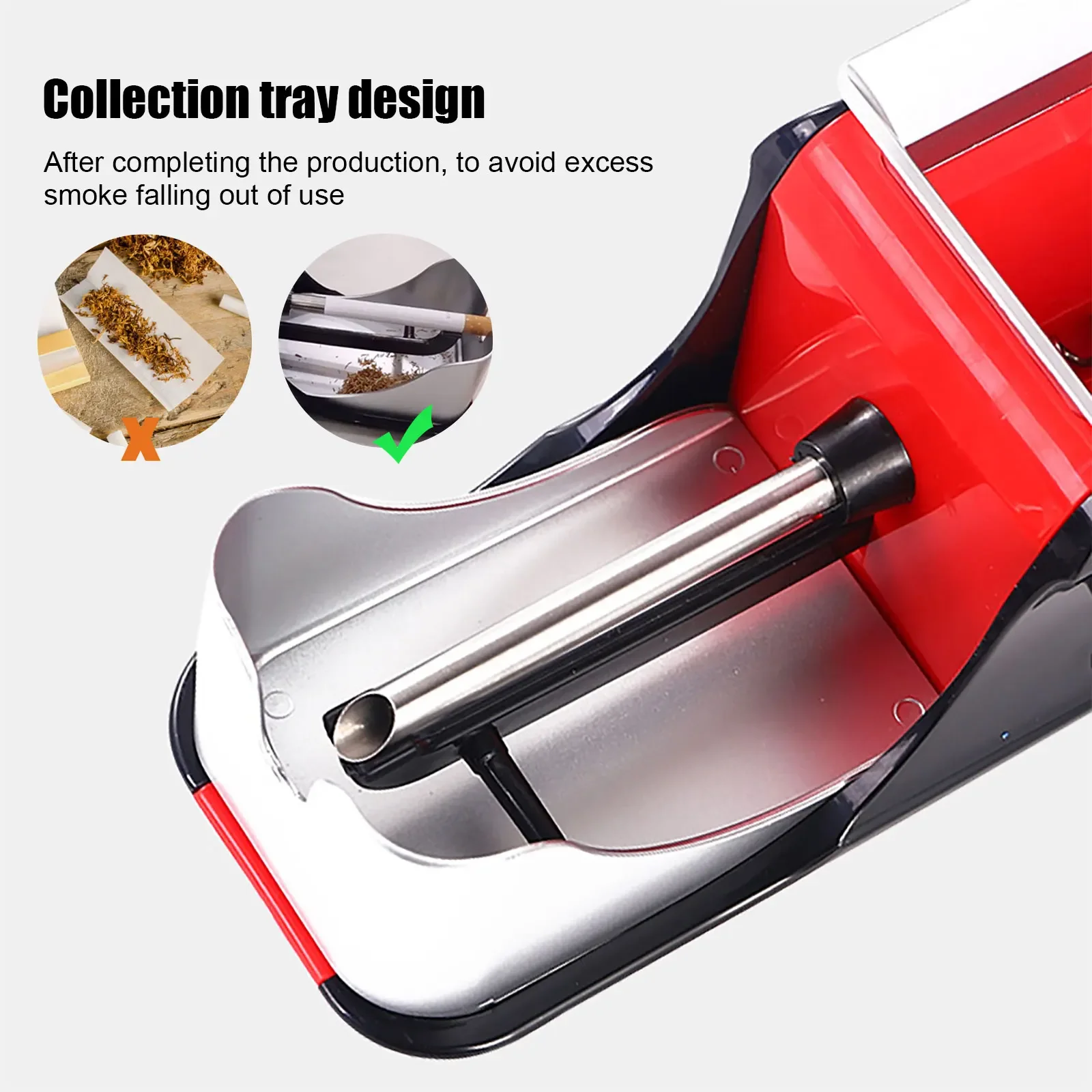 Cigarette Filling Machine Fully Automatic Cigarette Plug, Electric Smoking Accessories with Charger and Cleaning Brush