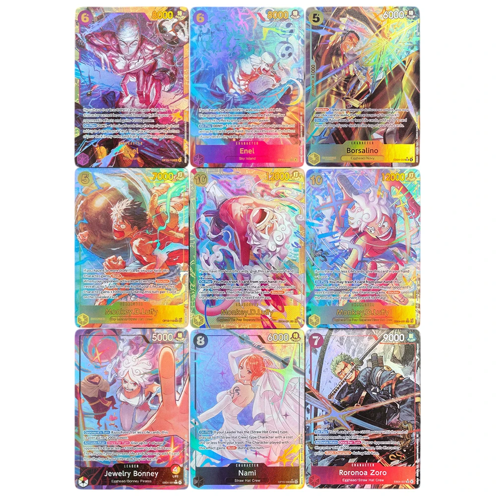 Proxy ONE PIECE game card OP15 EB04 Nami Roronoa Zoro Borsalino Enel Bonney Monkey D LuffyEnglish Game Collection Card