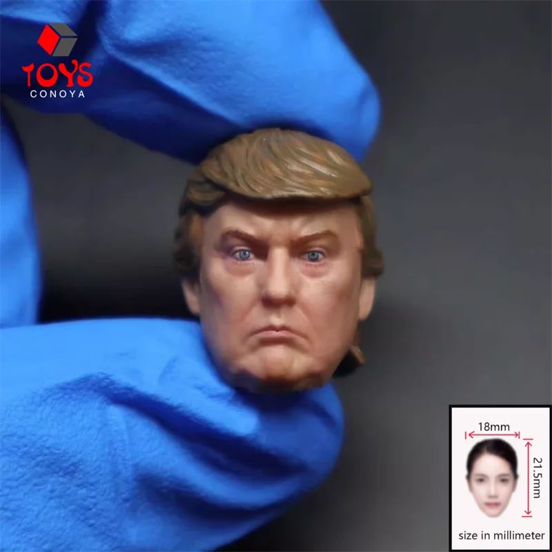 1/12 Scale Donald Trump Head Sculpt Carving Model Fit 6-inch ML Male Action Figure Body Doll Collection