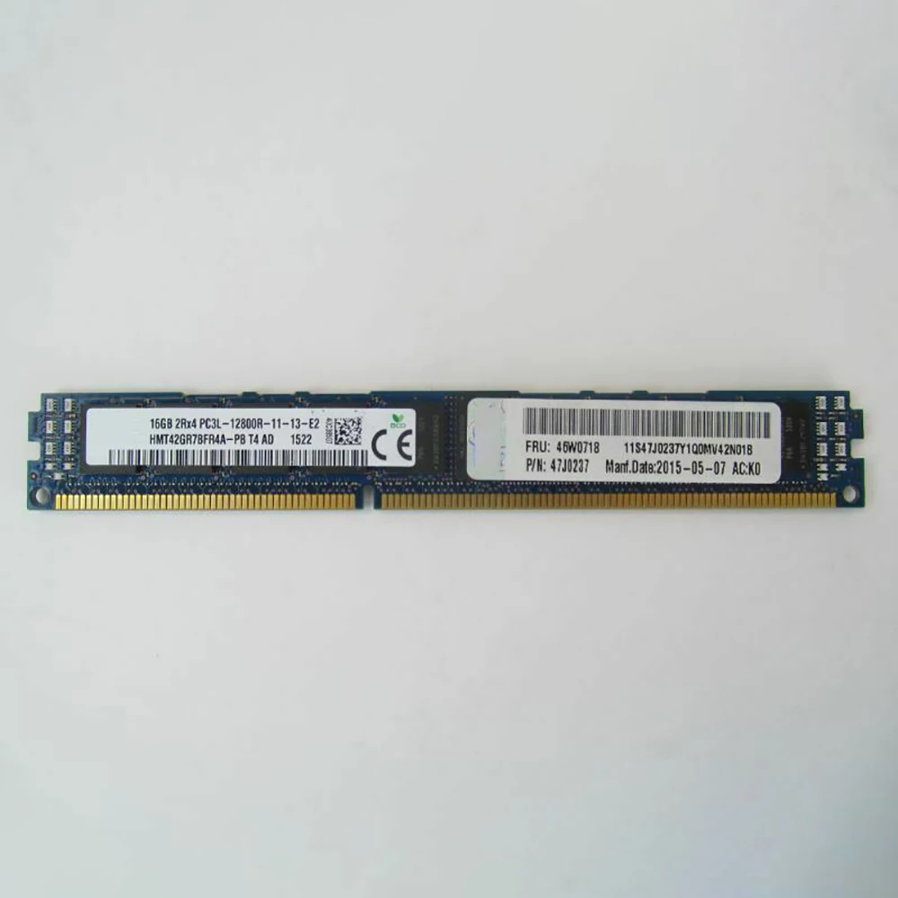 1 pcs   For IBM RAM 46W0718 46W0716 47J0237 PC3L-12800R 16GB DDR3 1600 VLP Server Memory High Quality Fast Ship