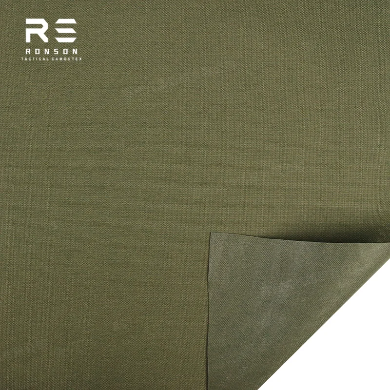 100% Waterproof 500D Polyester Cordura Fabric Olive Green Color Tactical Outdoor Material for Luggage Bags Ronsontex in Stock