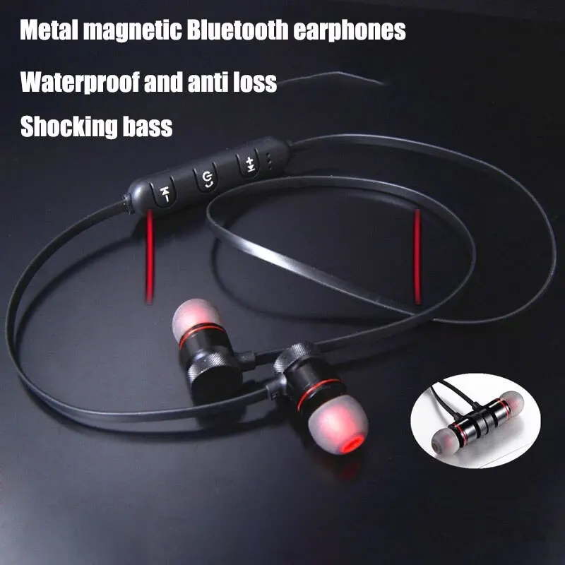 Wireless Binaural Stereo Sports Bluetooth Headset Ear Hanging Running Super Long Standby Magnetic Suction Head Neck