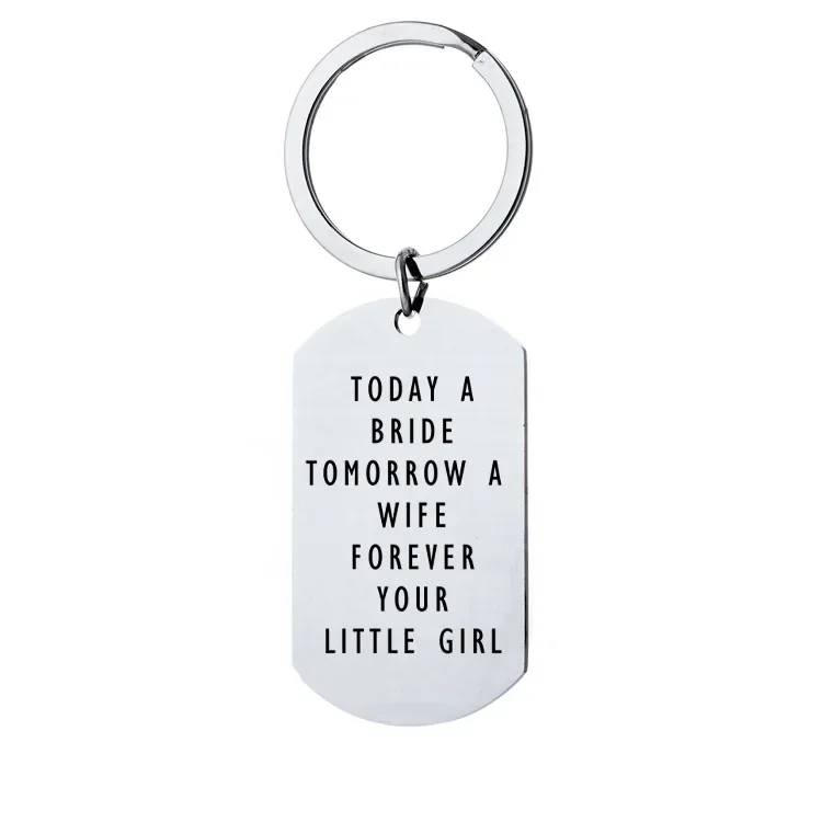 Cute Wedding Gift Keychain Pendant Today a Bride Tomorrow a Wife Key Chains