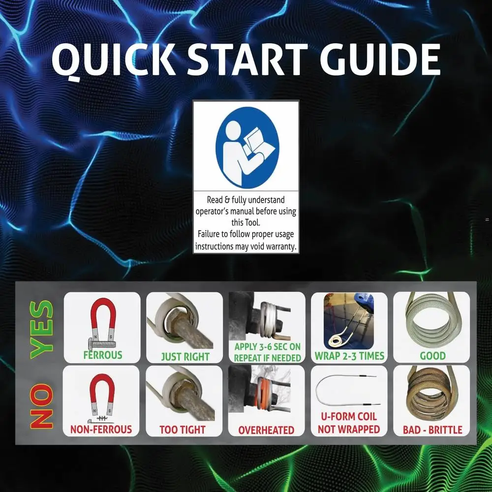 Induction Heater Mini-Ductor Venom HP with Coil Kit & Carry Case Fast & Safe Bolt/Nut/Adhesive/Windshield Removal 1800W Power