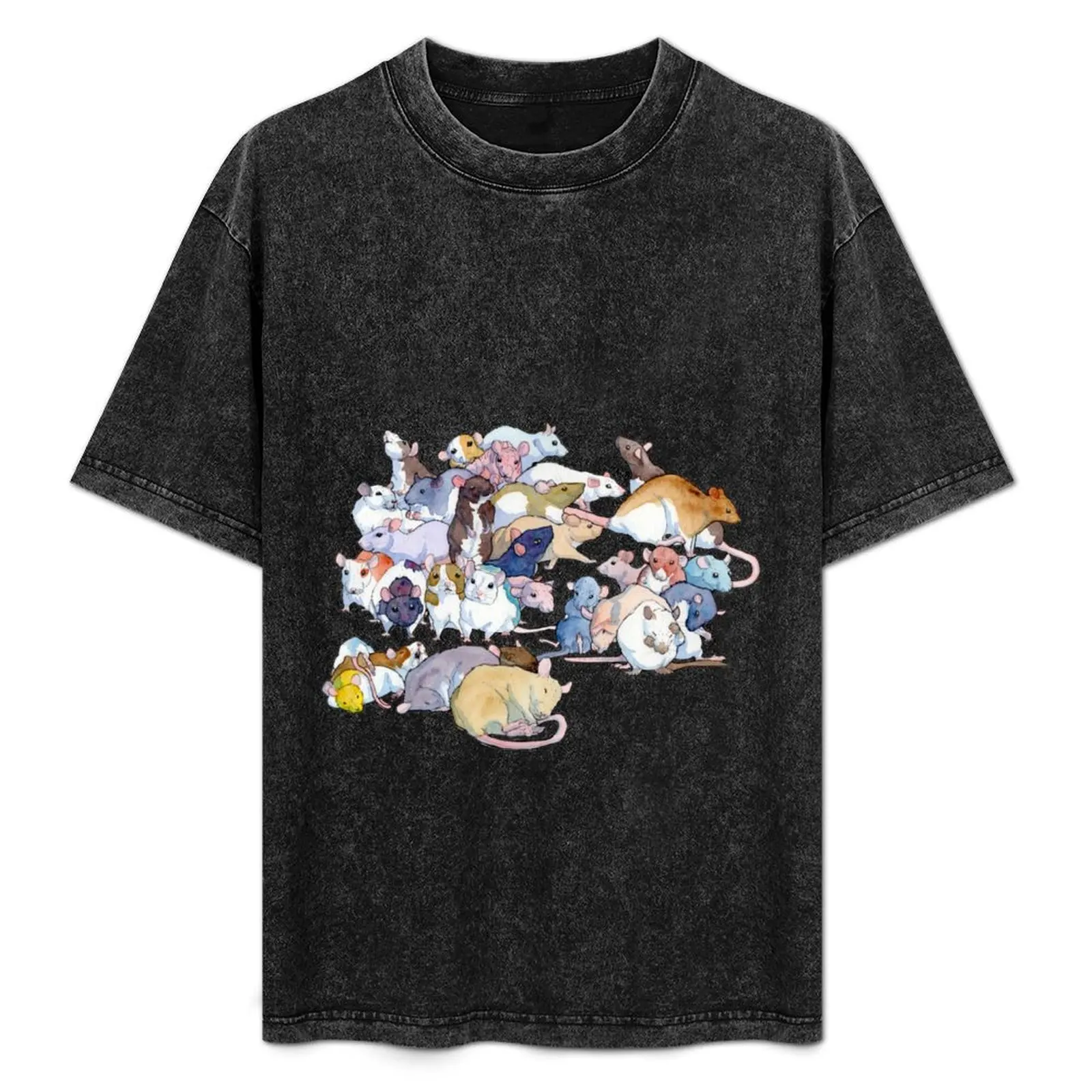 

Rat Love T-Shirt Simple Casual Short Sleeve Tee