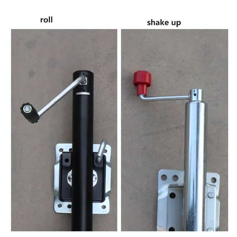 New Small Trailer Jack Universal Guide Wheel Hand Lifting Bracket Leg Yacht Trailer RV Flatbed Accessories