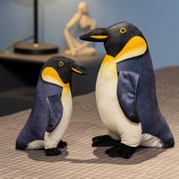 25/35CM Lifelike Emperor Penguin Plush Doll Simulation Antarctica King Penguin Animal Toys Cute Home Decoration Gifts