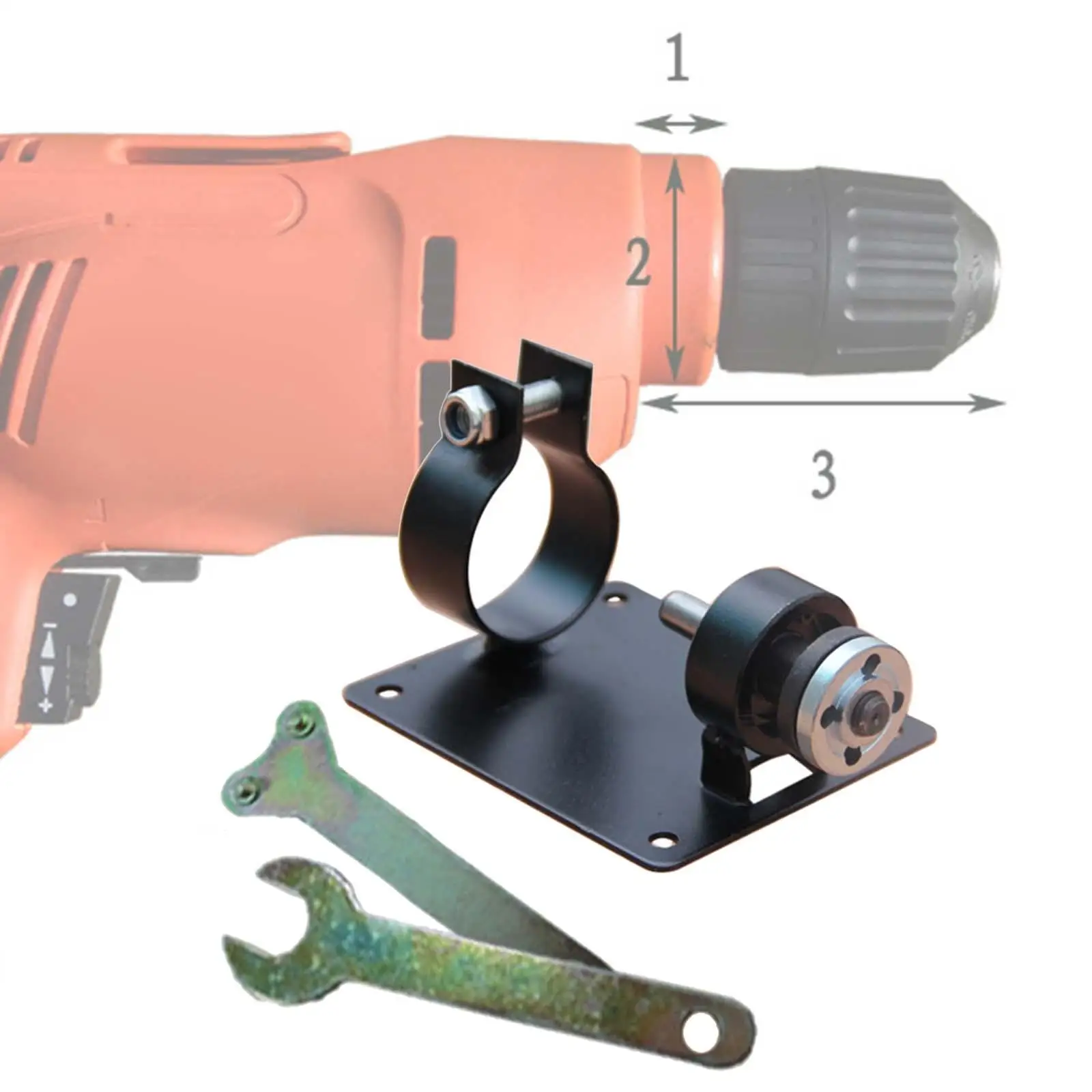 Furadeira Elétrica Corte Assento Stand Titular com Chaves Acessórios para Ferramentas Práticas Suporte Resistente para Moagem 10 mm