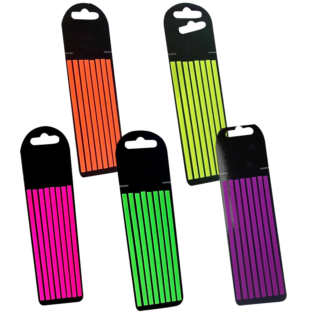 

5 Sheets Fluorescent Index Stickers Professional Sentence Markers Transparent Strips Sticky Tabs Highlight for School Bookmarks