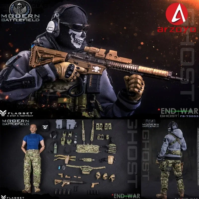 1/6 FLAGSET FS 73033 Ghost Action Figure Simon Riley End War COD Army Men 12inch Special Toy Model Full Set Collection