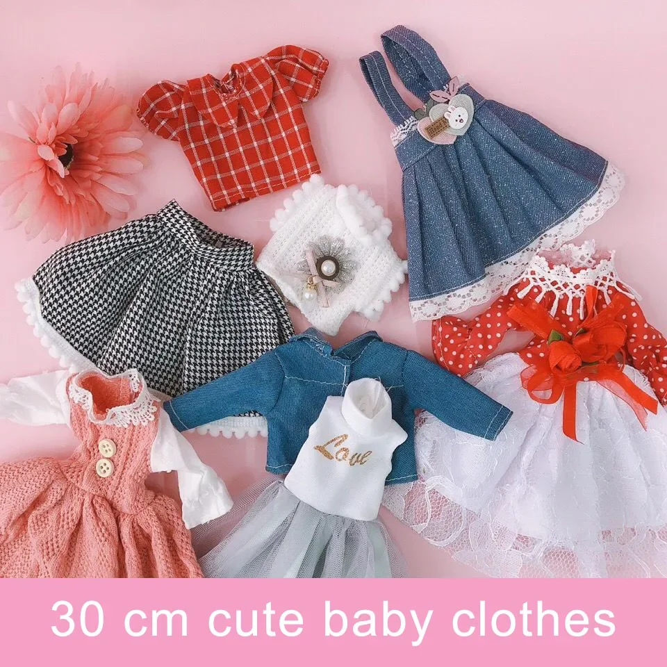 

6 points doll clothes bjd body 30 cm doll clothes dress Korean skirt suit accessories bjd doll American doll