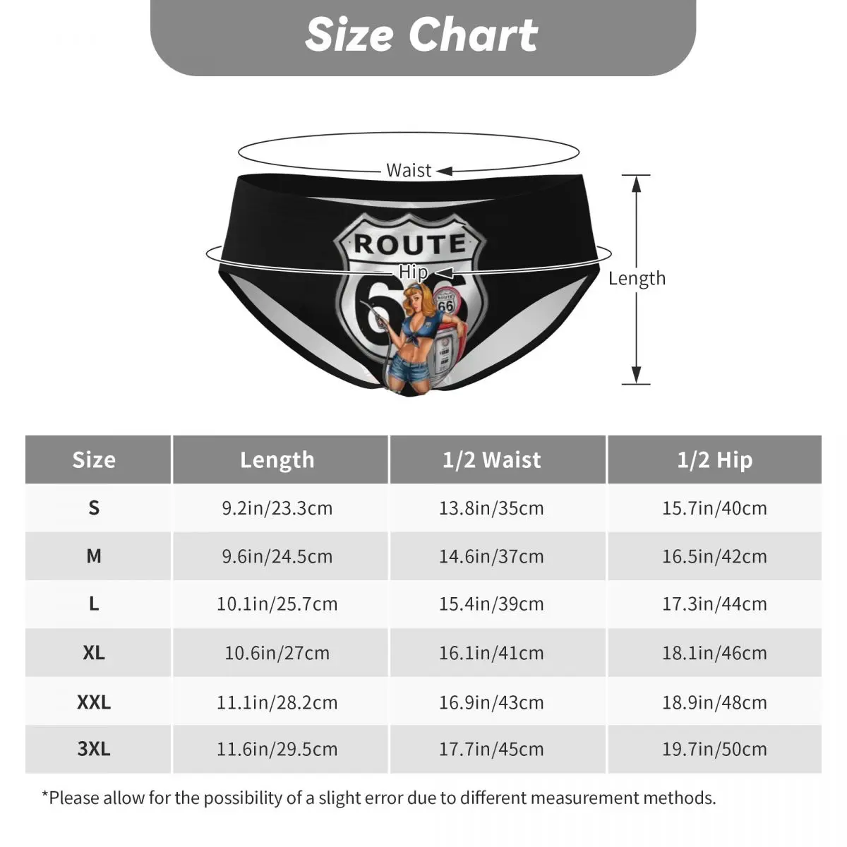 Custom Route 66 Gas Station Pin Up Men's Briefs Panties Men Breathable Fill Her Up Underwear Underpants - view 6