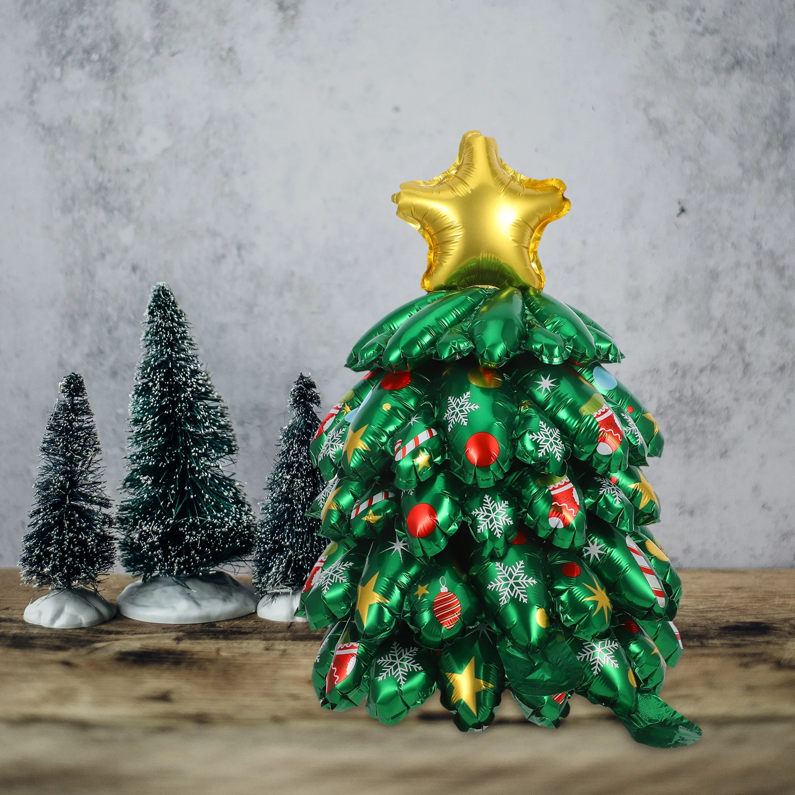 

2Pcs Inflatable Christmas Tree Balloon Green Tabletop Standing Holiday Xmas Party Decor Indoor Outdoor Yard Lawn Decorations