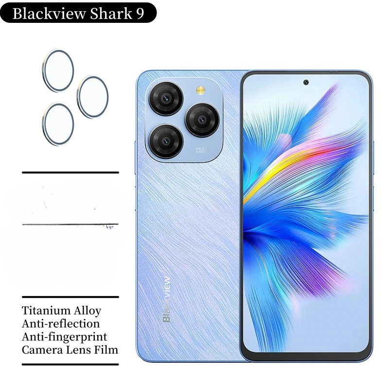 1 Set Lens Protective Film for Blackview Shark 9 Metal Ring Camera Protectors for BLACKVIEW Shark9 Lens Glass