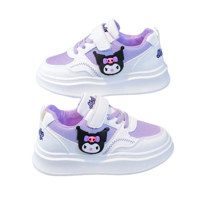 Girl Sneakers Sanrio Spring Autumn New Campus Style Platform Shoes Kuromi My Melody Cartoon Fashion Kawaii Child Casual Shoes