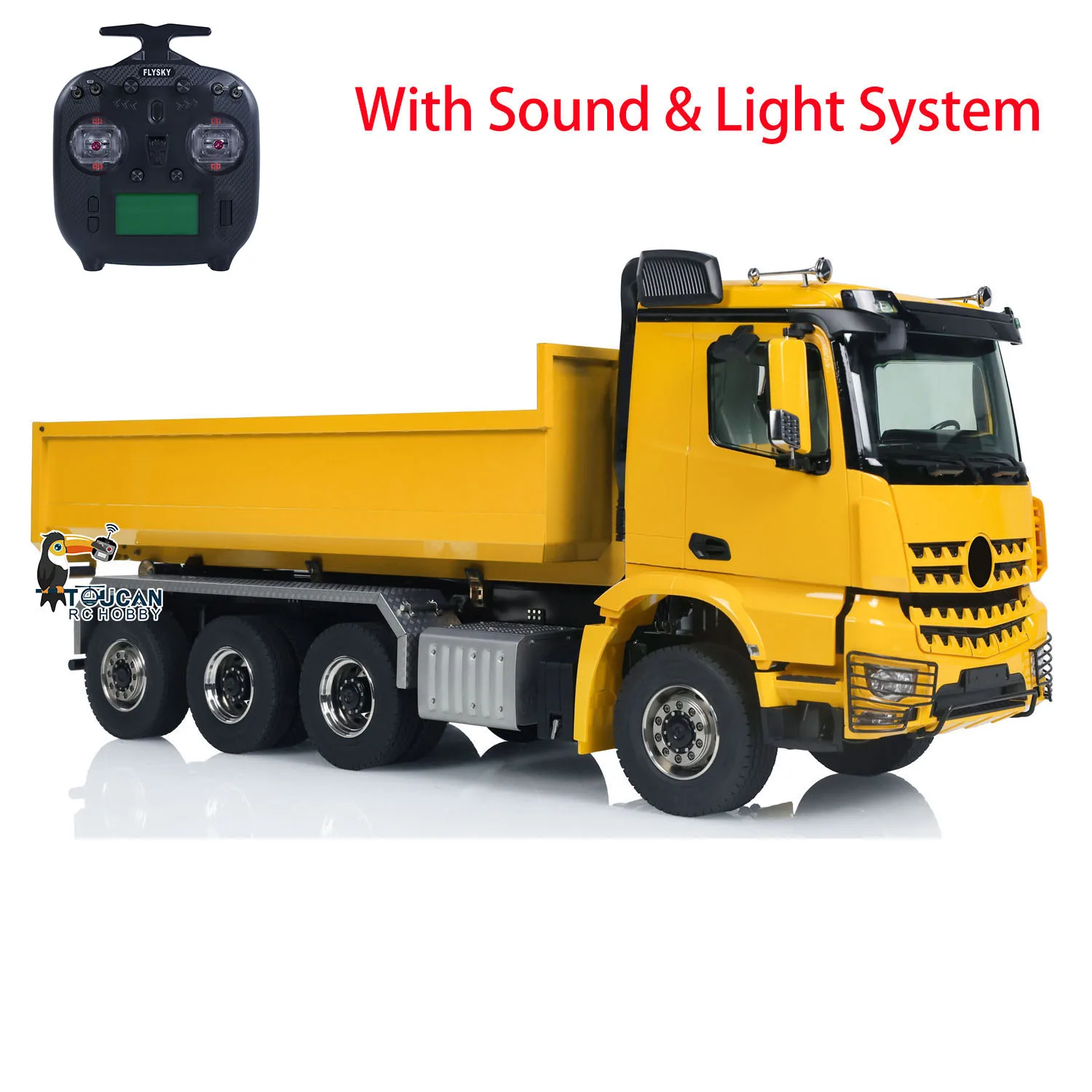 Toys Metal 8x8 1/14 RC Hydraulic Roll On off Full Dumper Truck Controlled Light Sound 3 Speed Transmission Dumper Tipper Cars