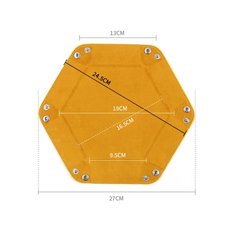 Boîte de rangement portable pliable en cuir PU, 18 couleurs, dés hexagonaux, plaque roulante, jeu de table, bureau, clé solaire