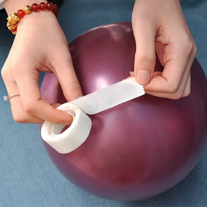 100Pcs Glue for Balloon, Party Decoration, Double-Sided Glue for Office Supplies, for Stickers, Clippers, Diaries, Photos, Notes and Balloon Party