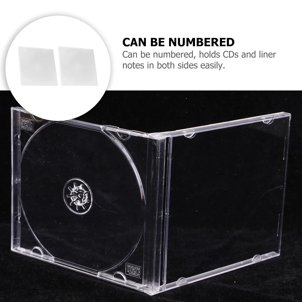 

10Pcs Plastic Cd Cases Transparent Single Dvd Holders for Portable Dvd Storage Accessory Easy-to-Find Media Case