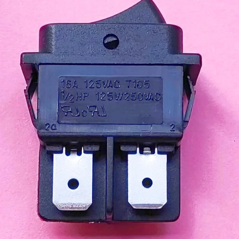 1PCS/LOT Boat-shaped switch RL1-8 four-pin two-speed black 16A high current panel 30X13