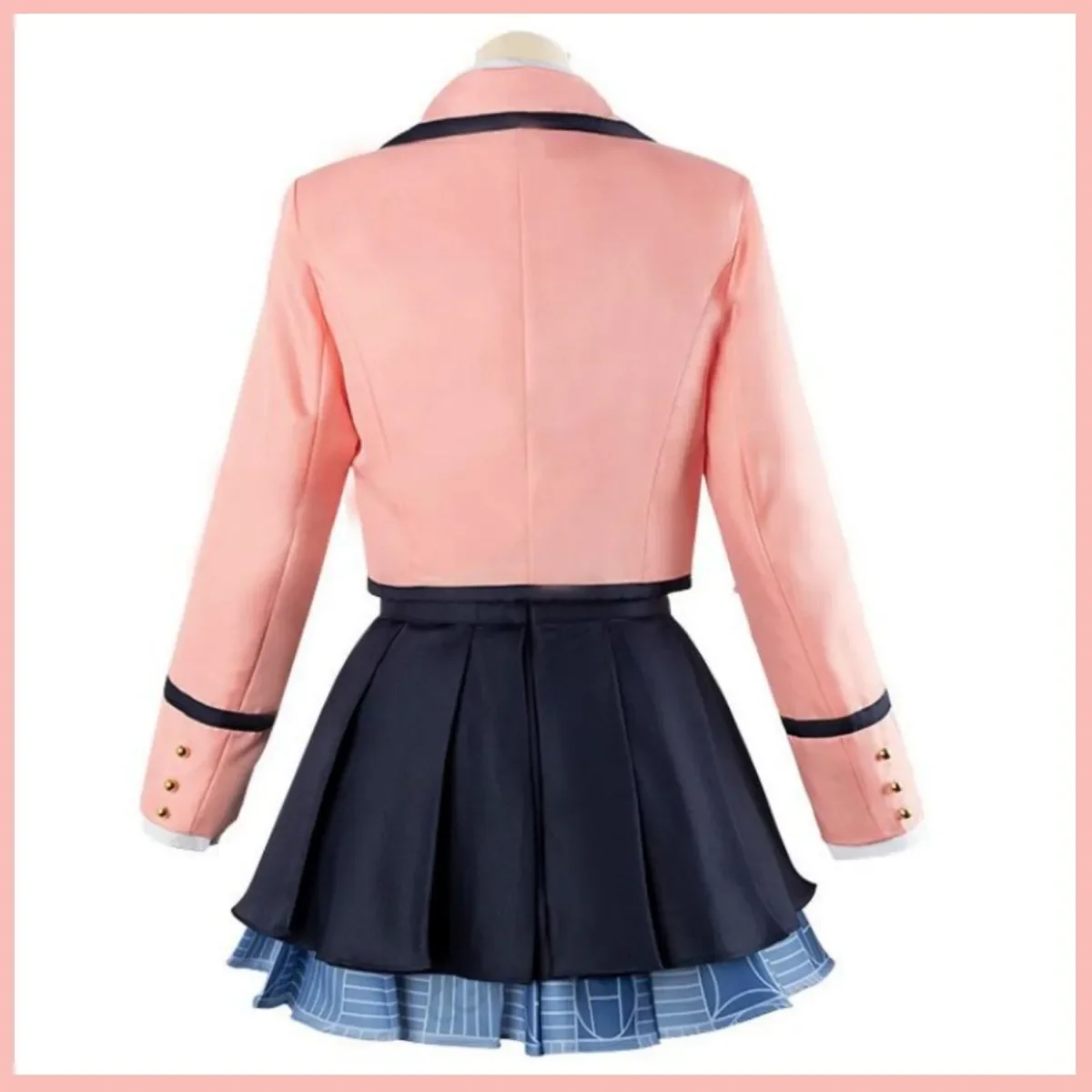 Аниме-игра Gakuen Idolm@Ster Hanami Saki, костюм для косплея, японский розовый JK, униформа, пальто, юбка, парик, женский кавайный костюм кампуса