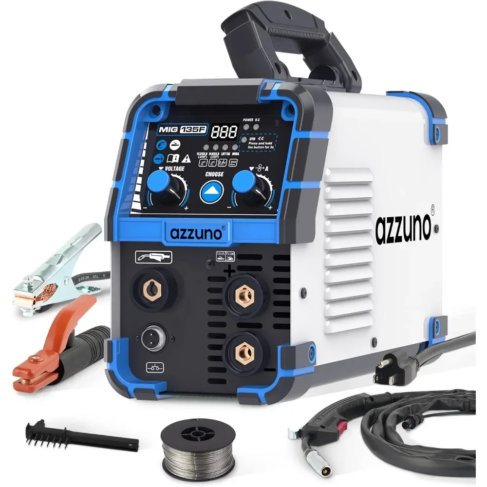 

135 Amp MIG Welder, 3 in 1 Multiprocess Welder 110V Flux Core Welder Flux MIG/Lift TIG