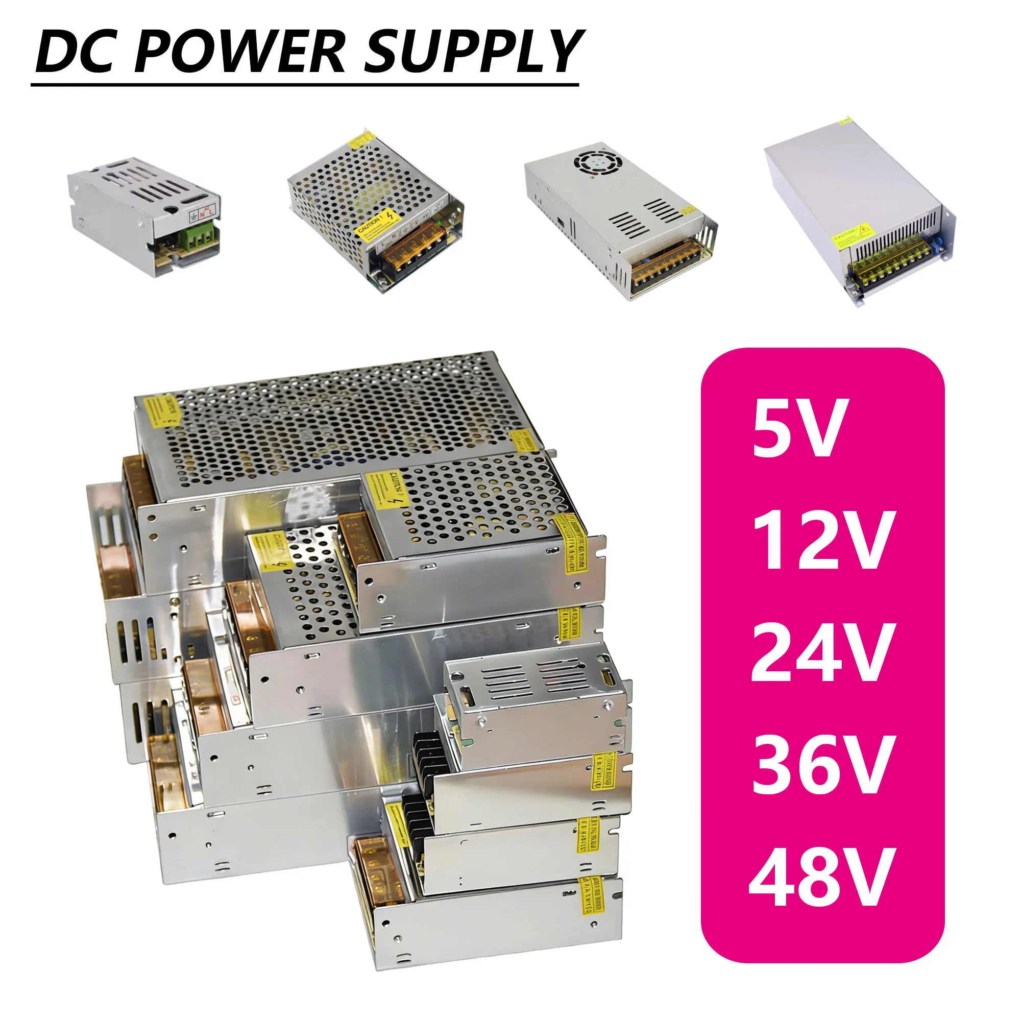 Powersupply DC 12V 5V 24V 36V 48V Power Source AC 220 110 V TO DC 5 12 24 36 48 V Power Supply For Router LED Strip CCTV