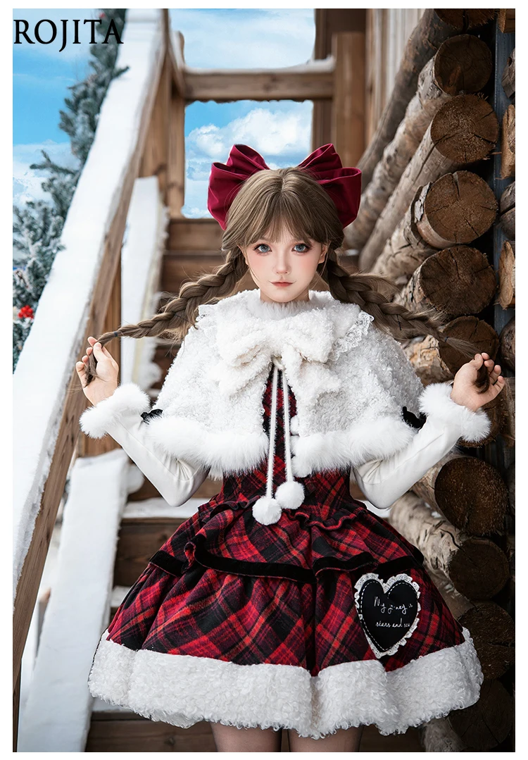 

Double-Sided Wearable Red and Black Plaid Shawl + Bowknot Pin Pair Fleece Shawl Twin Winter Black and White Plaid Cape Cloak