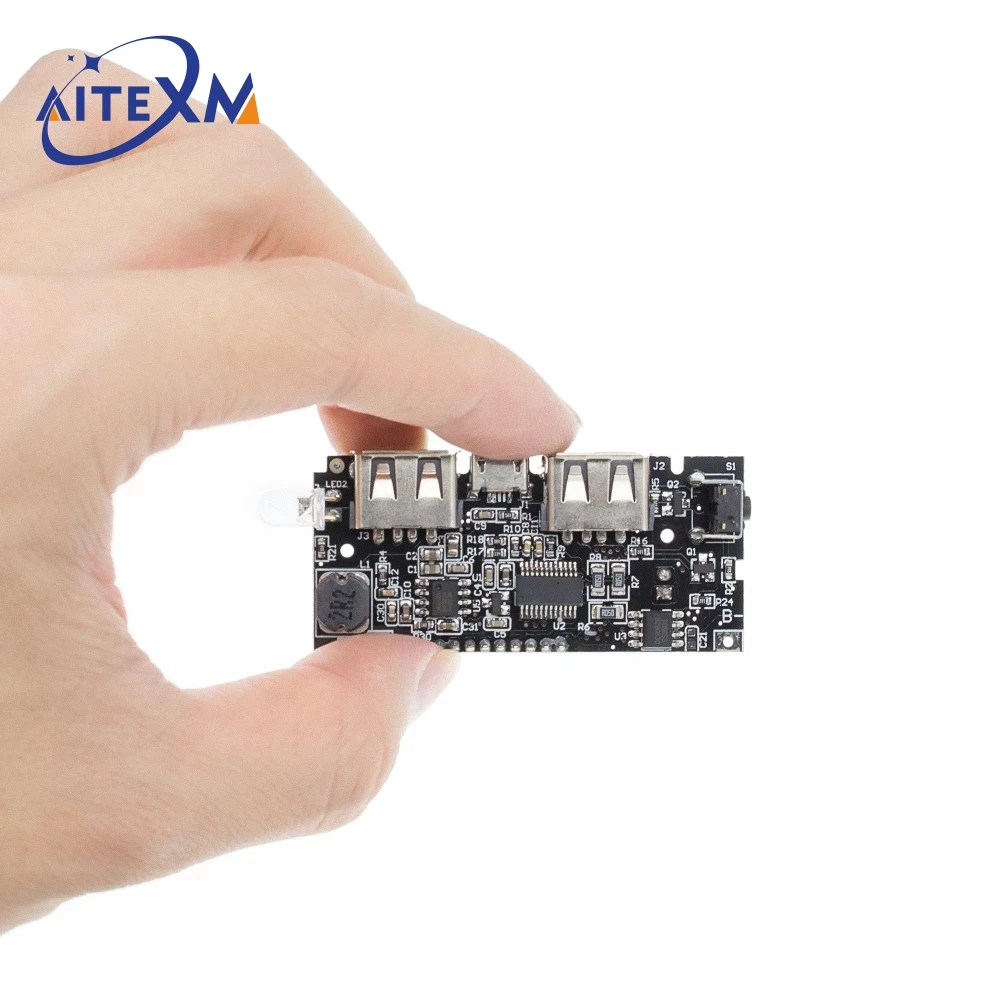 Dual USB 18650 Battery Charger PCB Power Module 5V 1A 2.1A Mobile Power Bank Accessories for Phone DIY New LED LCD Module Board