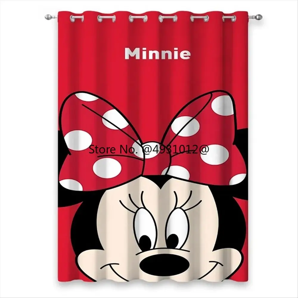 

Disney Minnie Mickey Mouse Red Blackout Curtain for Children's Kids Room Custom Windwo Drapes Home Decor Bedroom