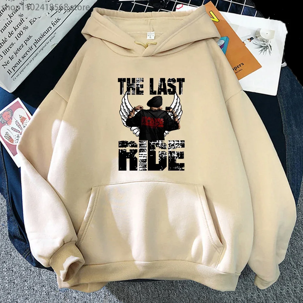 Sidhu Moose Hoodies Wala The Last Ride Letter Print Sweatshirt Men/Women Casual Woter Clothes Women Oversized Long Sleeve Tops