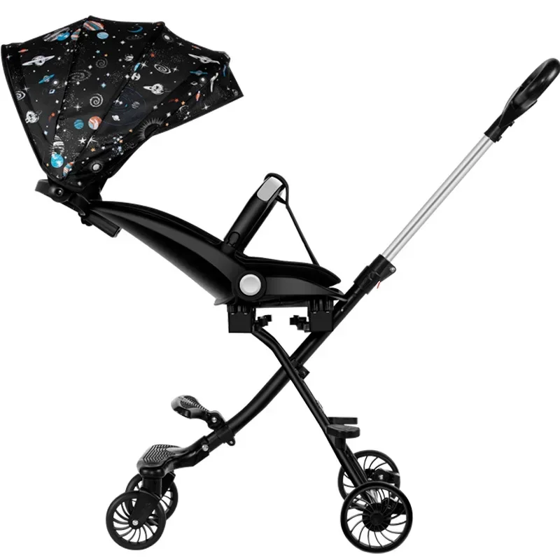 Bi-directional Sitting Lying Folding Baby Stroller Children's High Landscape Baby Stroller