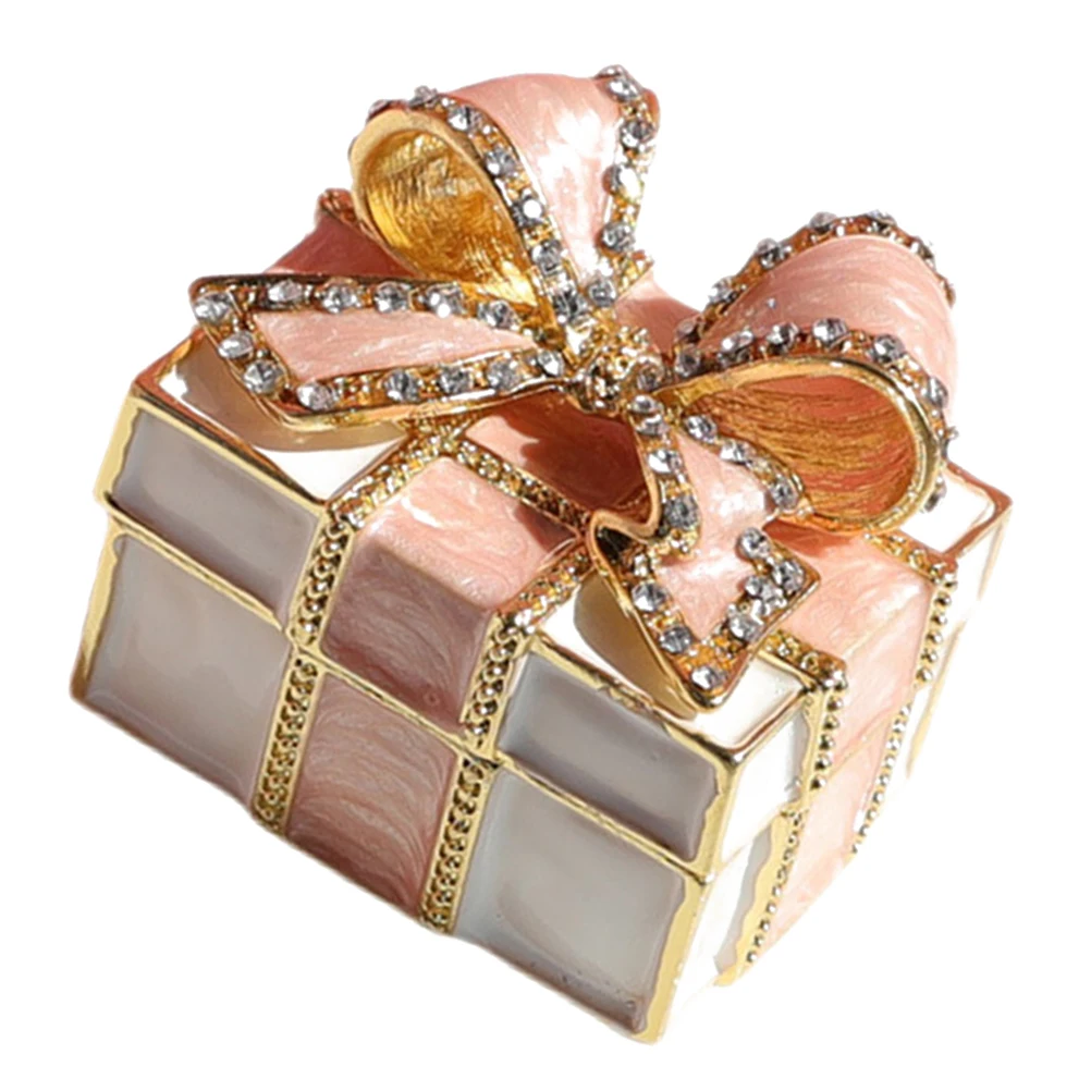 

1pc Jewelry Box Premium Storage Container For Ring Necklace Pendant Gift Wrapping Bowknot Design Elegant Holder Case